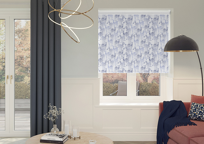 Zebra Zeal, Denim - Twist&Fit Roller Blind - Image 3